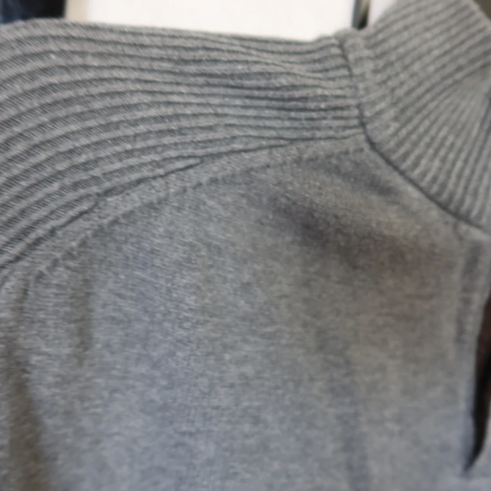 Tasso Elba Gray Quarter Zip Sweater with Stand-Up Collar Size XL